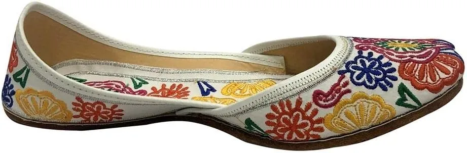 Indian Punjabi Juttis Women Ladies Boho Mojari Khussa Shoes Saree Ethnic Shoes