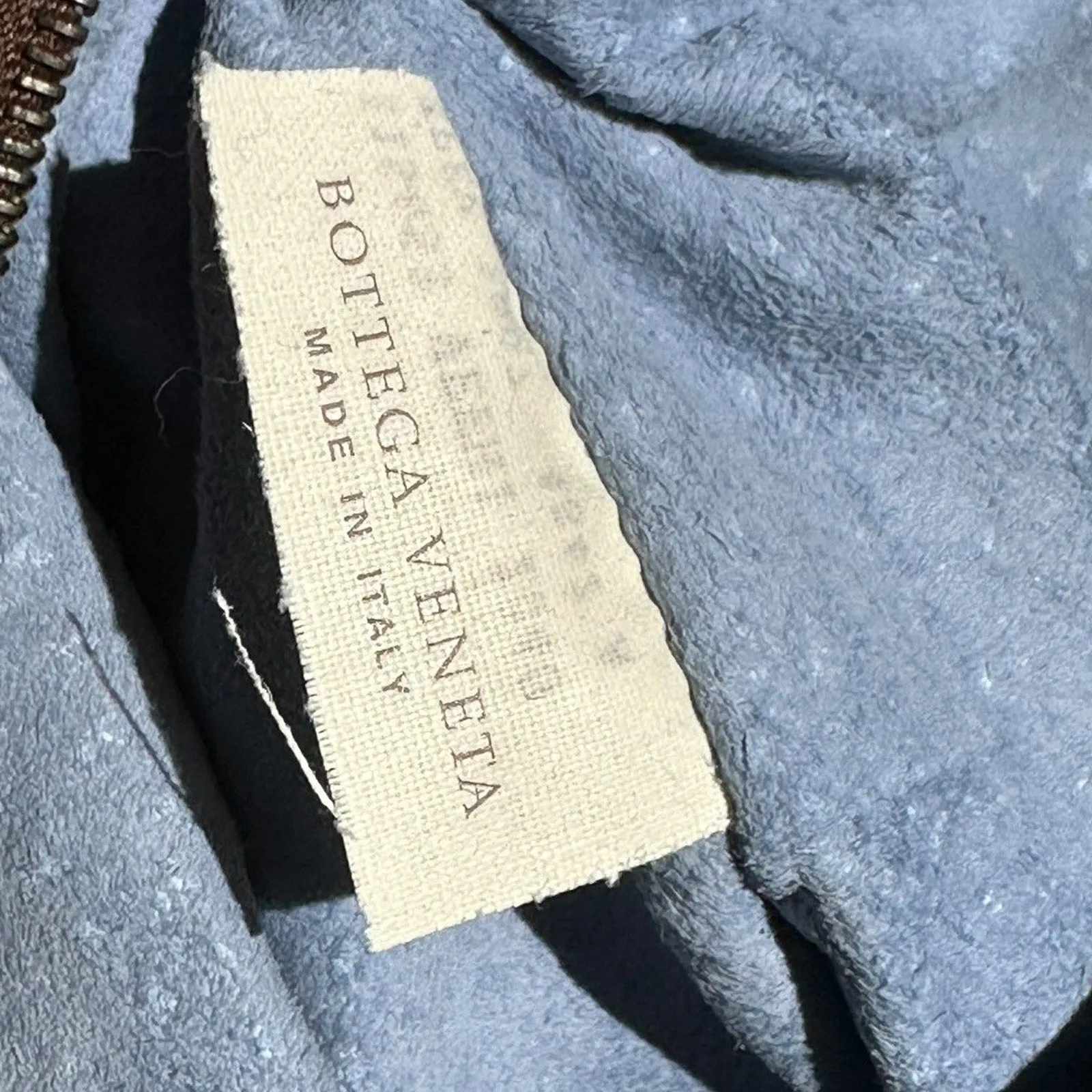 Intrecciato woven leather hobo