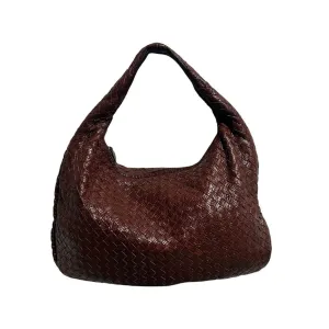 Intrecciato woven leather hobo