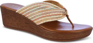 ITALIAN Shoemakers Womens Lalisa Wedge Sandal 8 Multi