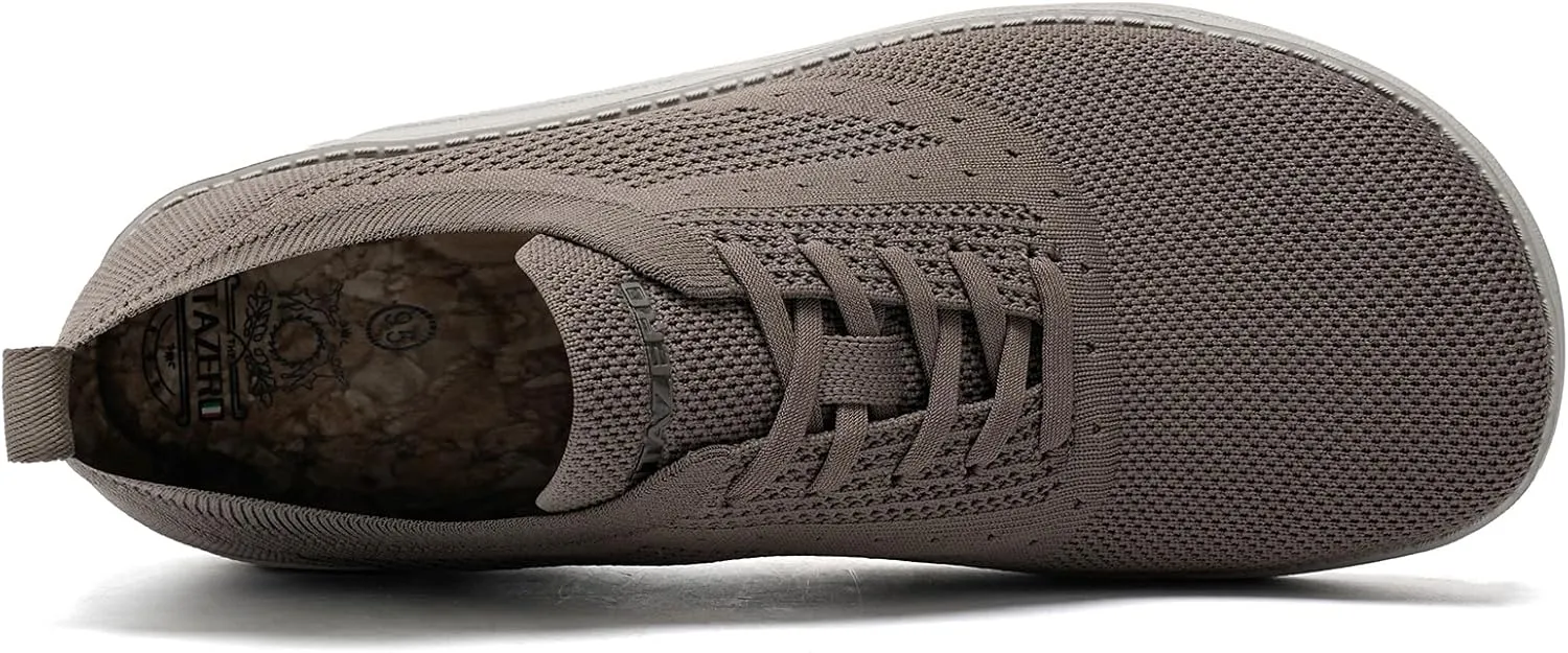 ITAZERO Men's Wide Toe Box Mesh Shoes Business Casual Wide Width Walking Shoes with Arch Support Insole for Plantar Fasciitis