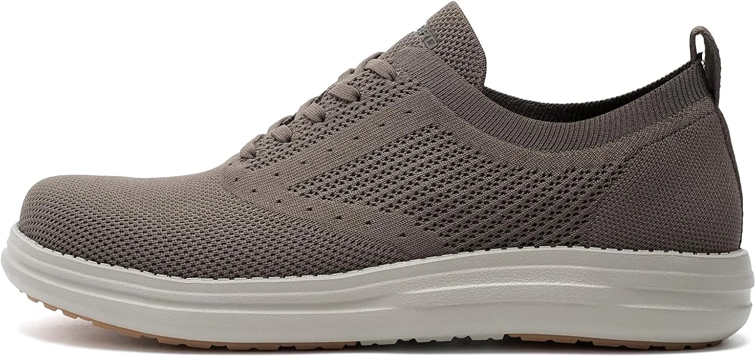 ITAZERO Men's Wide Toe Box Mesh Shoes Business Casual Wide Width Walking Shoes with Arch Support Insole for Plantar Fasciitis