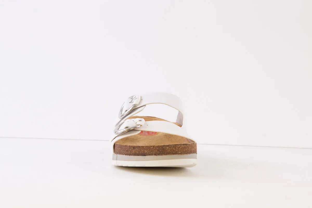 JANA SOFTLINE - 27580-100 FLAT FASHION MULE - WHITE