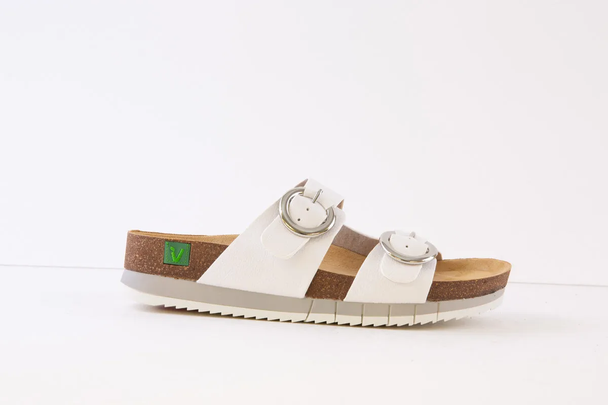 JANA SOFTLINE - 27580-100 FLAT FASHION MULE - WHITE