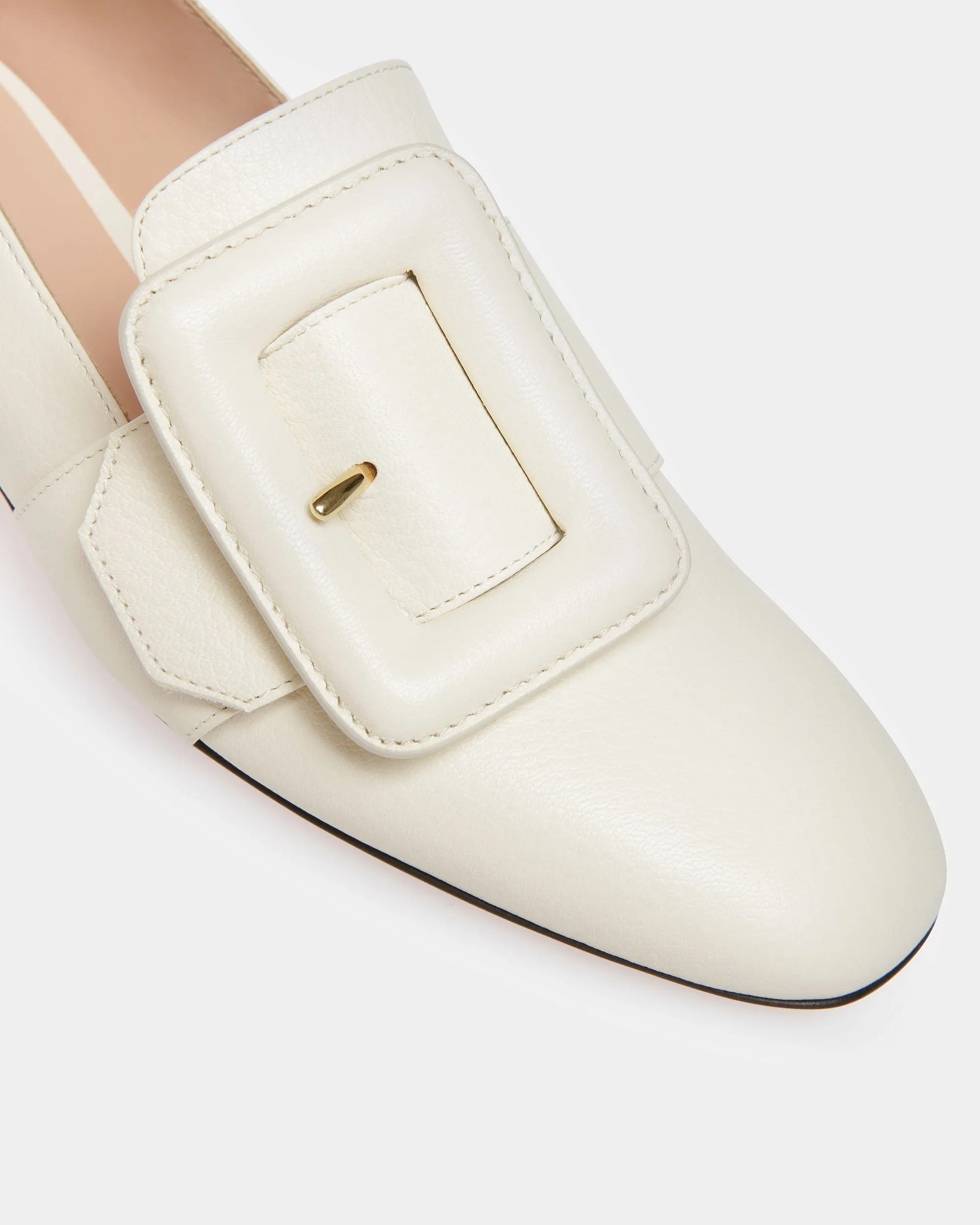 Janelle Leather Loafers In Bone