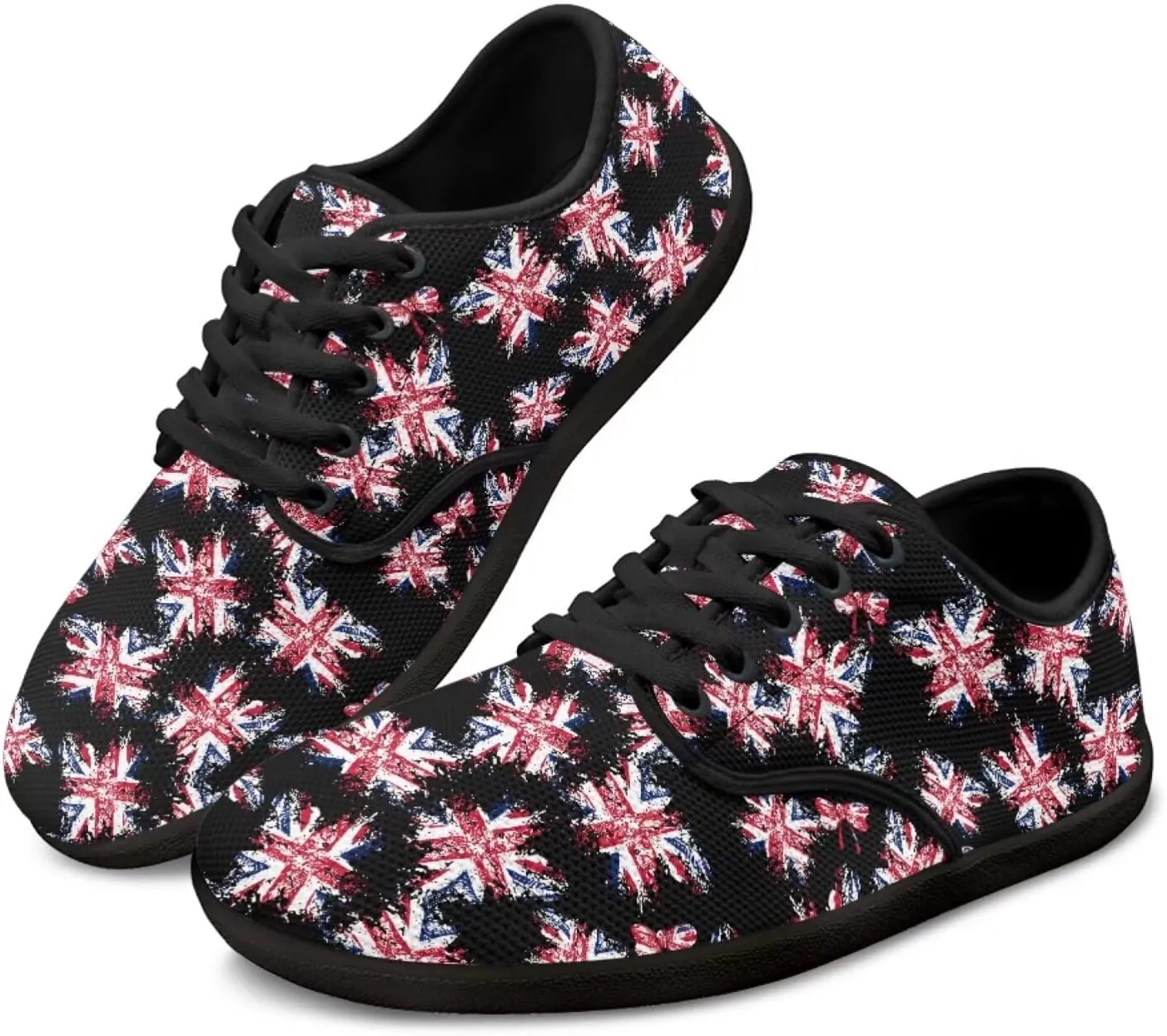 Jeiento American Flag Hike Barefoot Shoes with Wide Toe Box for Men Patriots, Non-Slip