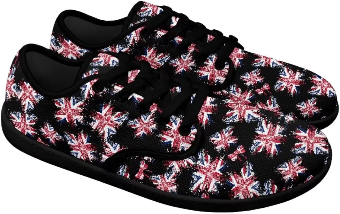 Jeiento American Flag Hike Barefoot Shoes with Wide Toe Box for Men Patriots, Non-Slip