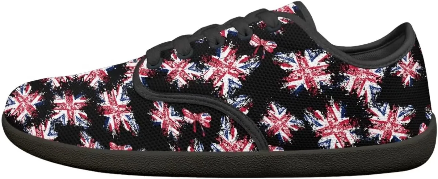Jeiento American Flag Hike Barefoot Shoes with Wide Toe Box for Men Patriots, Non-Slip