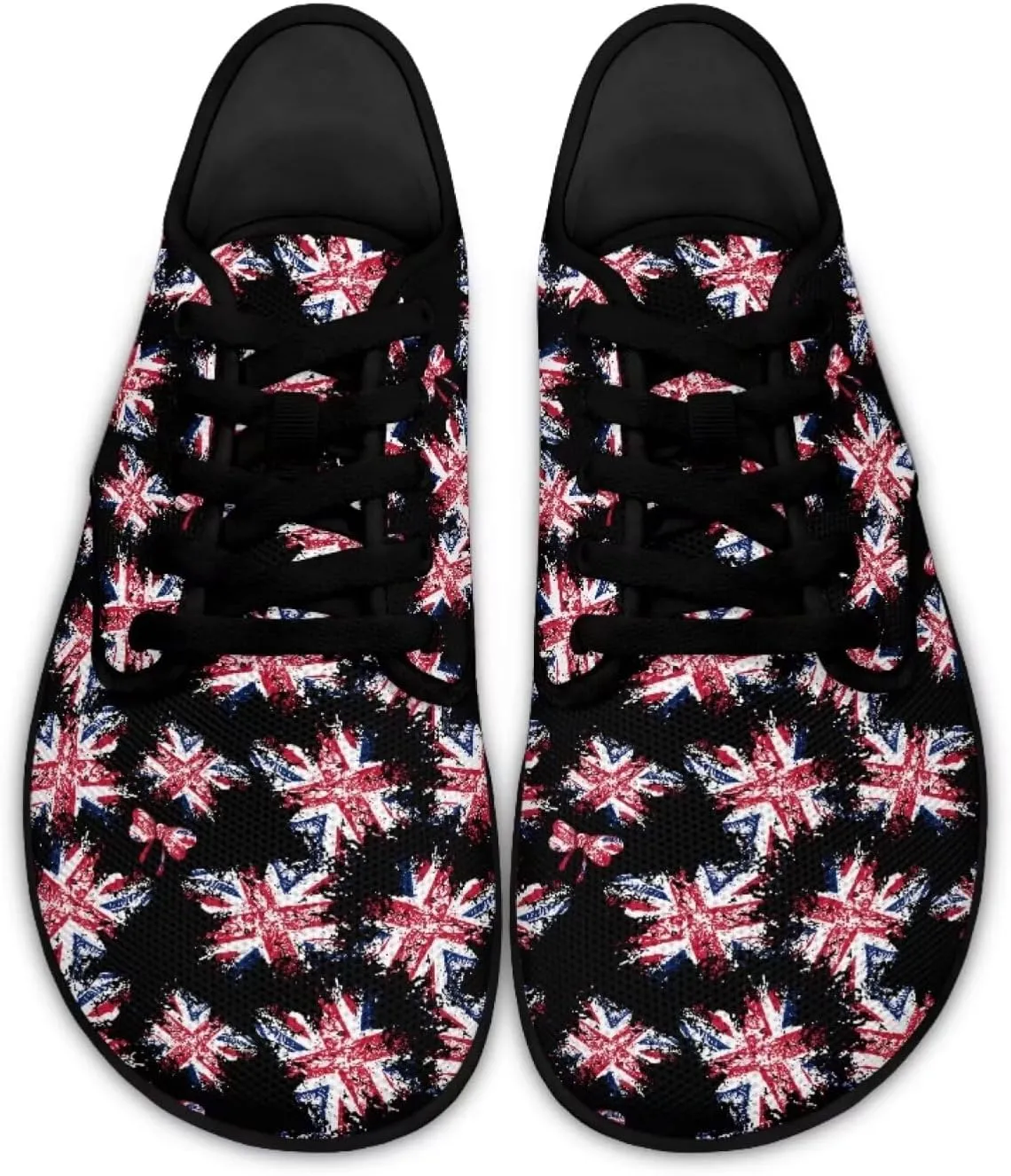 Jeiento American Flag Hike Barefoot Shoes with Wide Toe Box for Men Patriots, Non-Slip