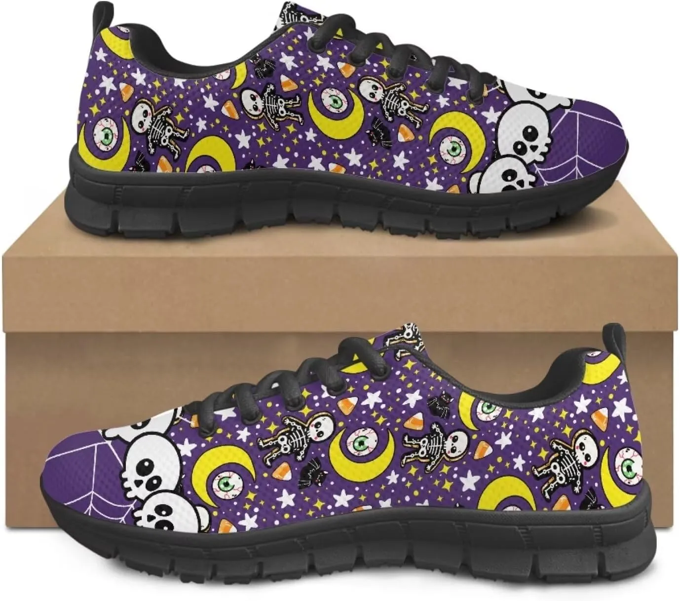 JEOCODY Women Sneakers for Running Jogging Non Slip Rubber Shoe Gym Sports Tennis Footwear