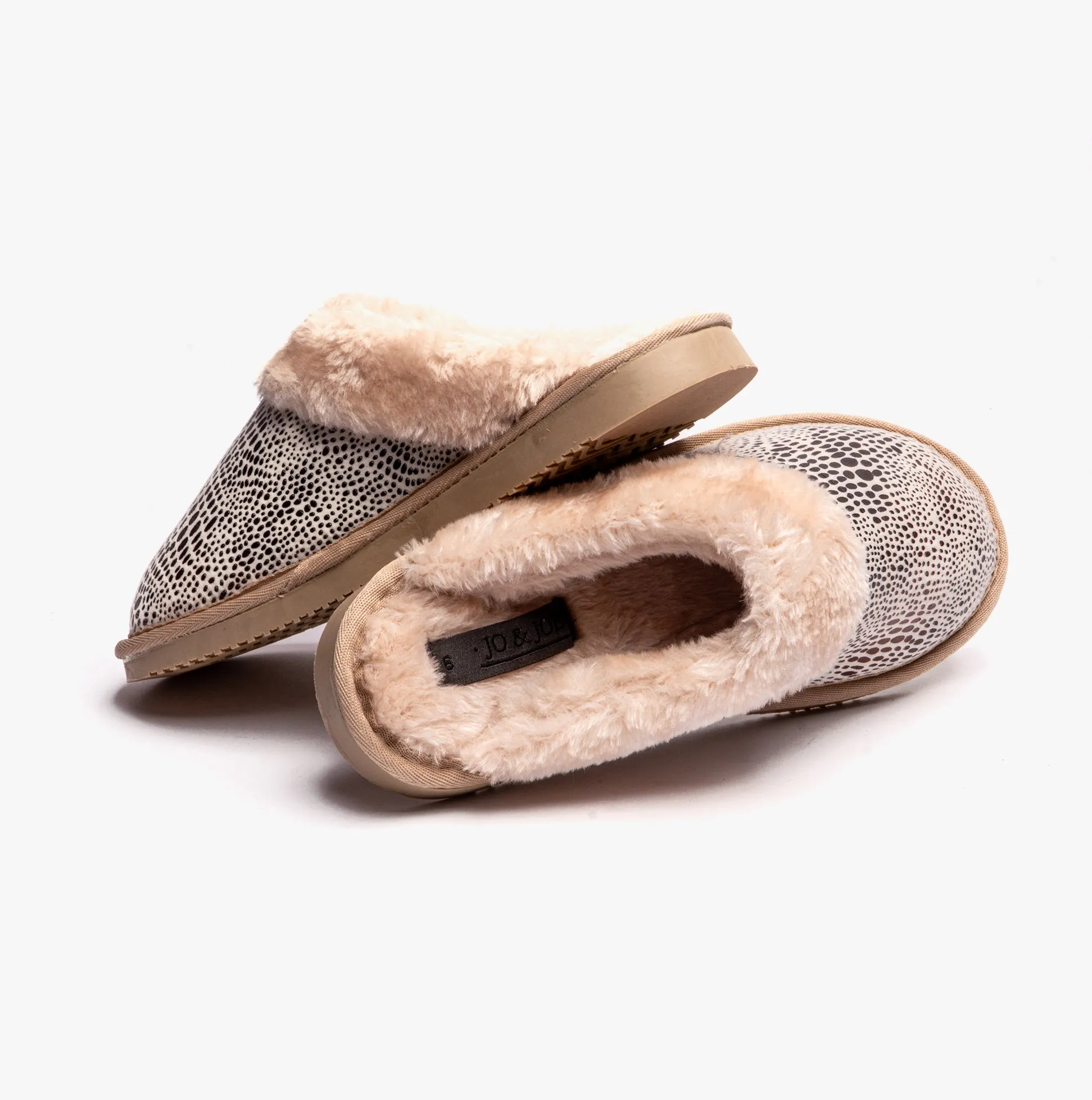 Jo & Joe MOSAIC Womens Slippers Cream