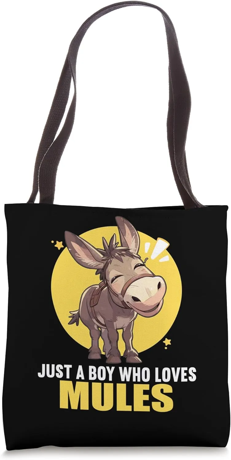 Just a Boy who loves Mules. Mules Mule Tote Bag