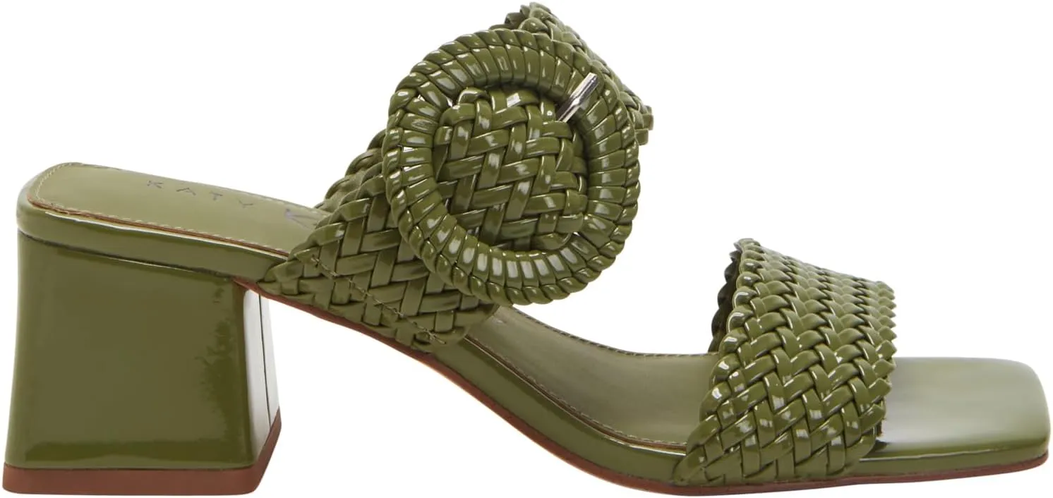 Katy Perry Women's GEMM Woven Block Heel Sandal Slide
