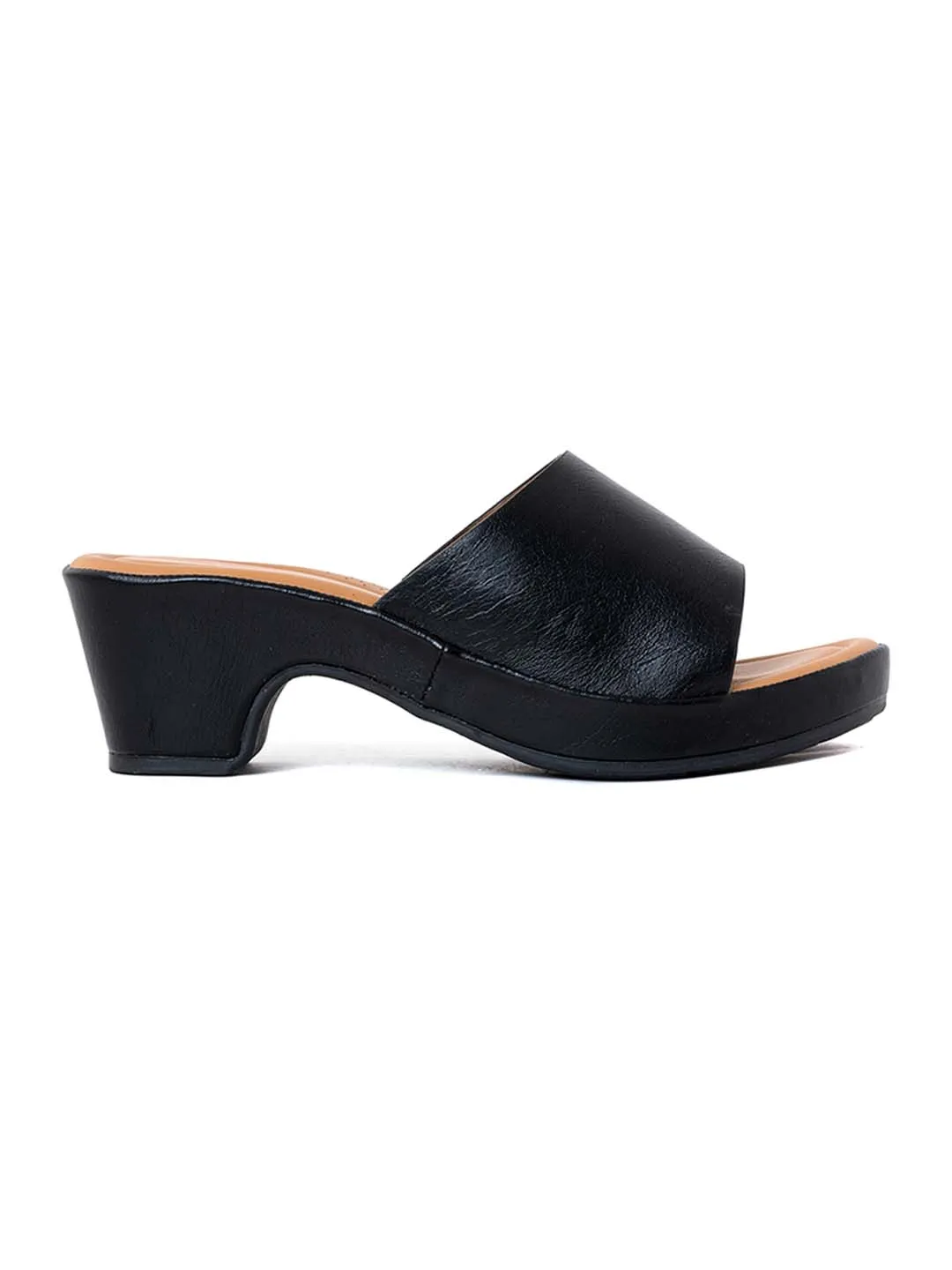 Khadim Sharon Block Heel Mule Slip On Sandal for Women