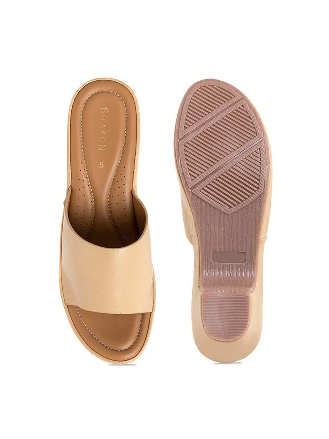 Khadim Sharon Block Heel Mule Slip On Sandal for Women