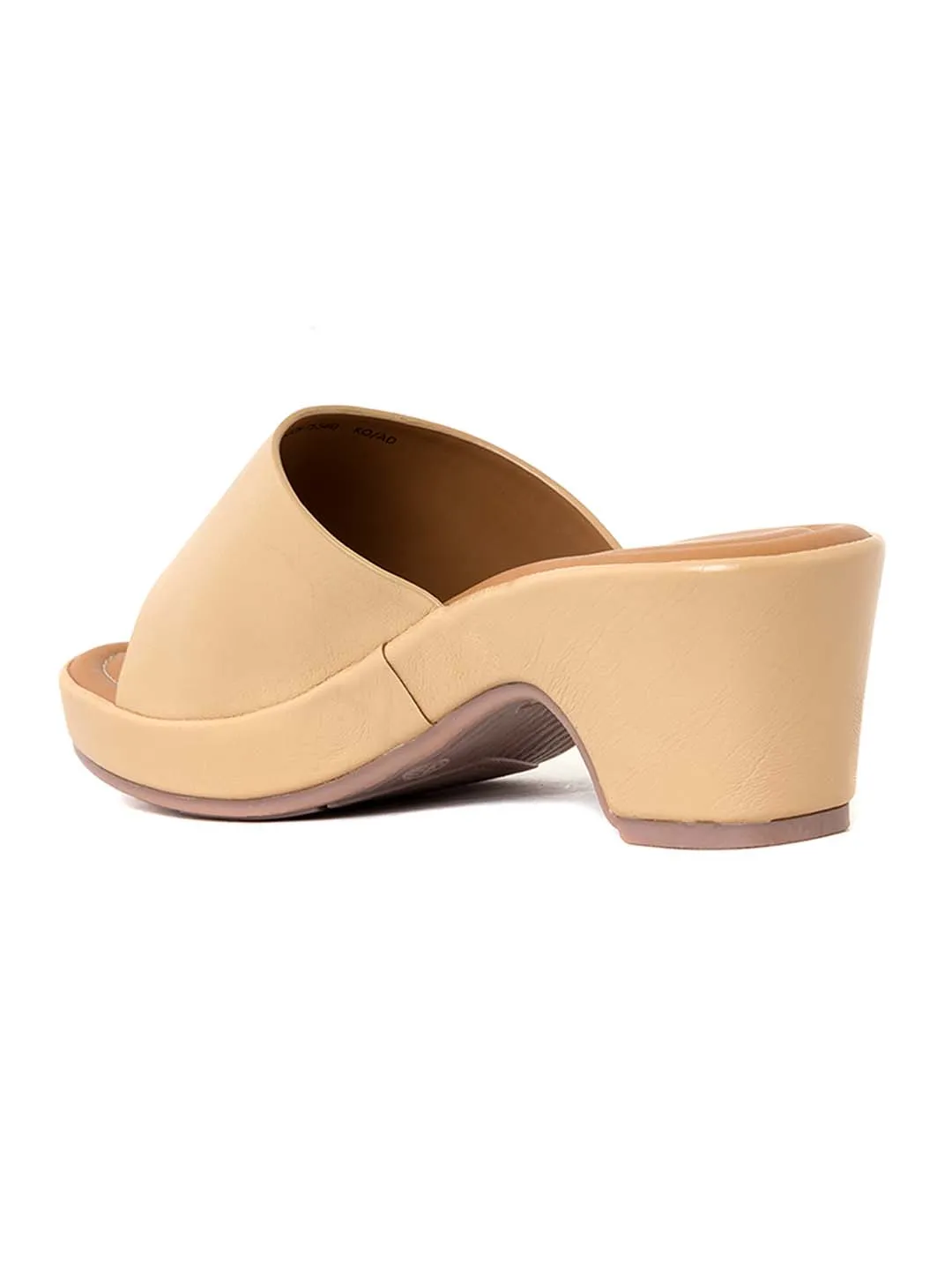 Khadim Sharon Block Heel Mule Slip On Sandal for Women