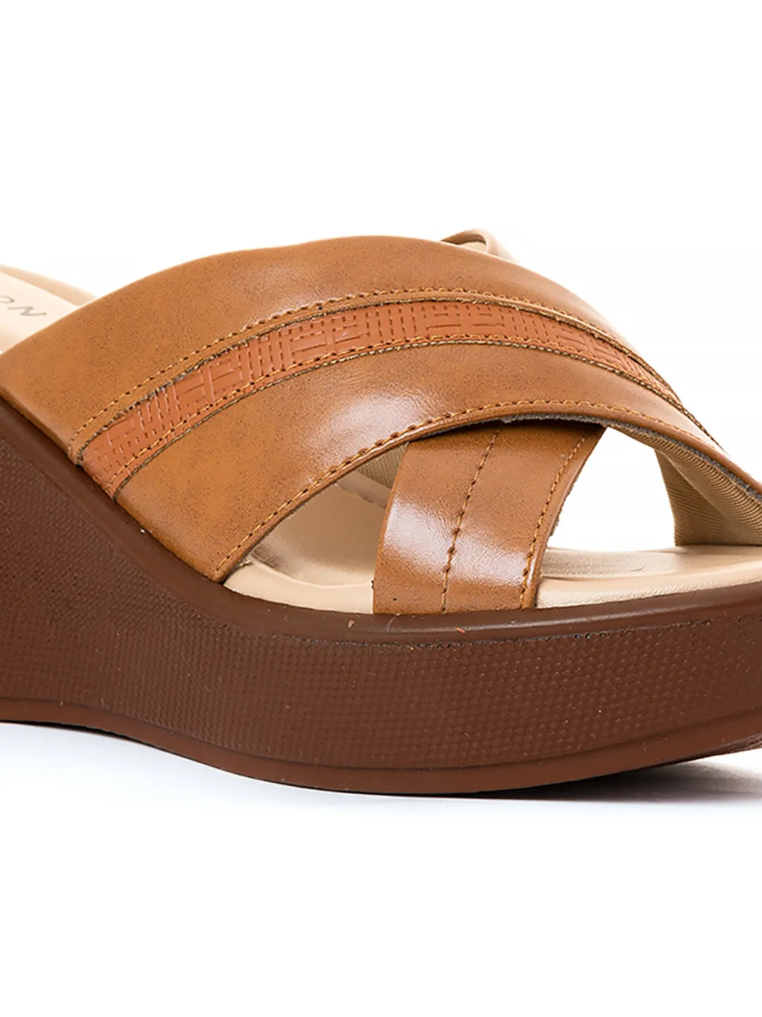 Khadim Sharon High Heel Wedge Mule Slip On Sandal for Women