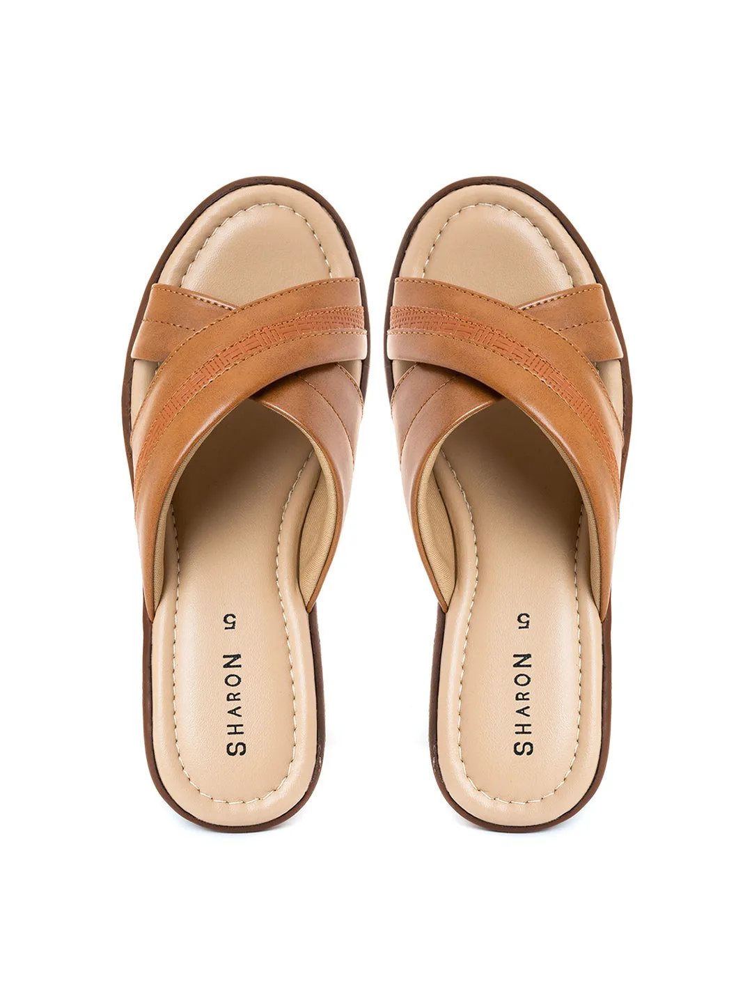 Khadim Sharon High Heel Wedge Mule Slip On Sandal for Women