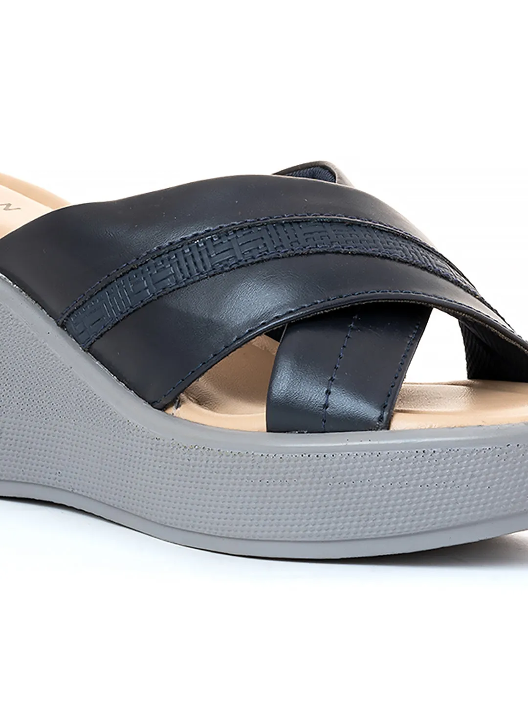 Khadim Sharon High Heel Wedge Mule Slip On Sandal for Women