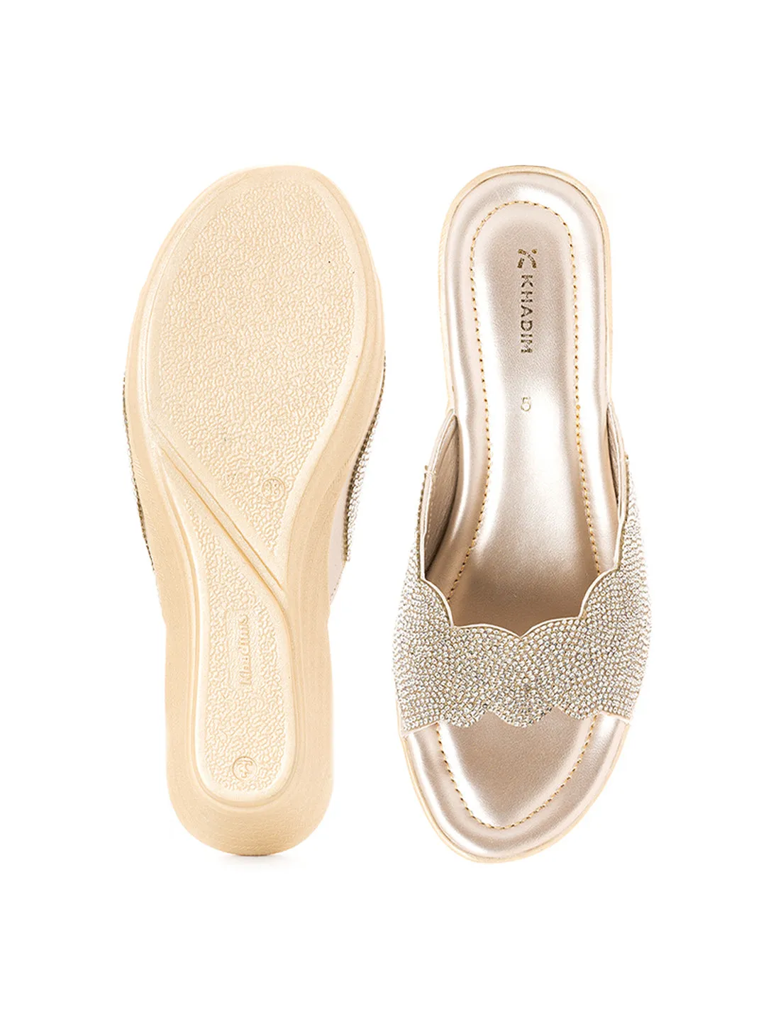Khadim Wedge Heel Mule Slip On Sandal for Women