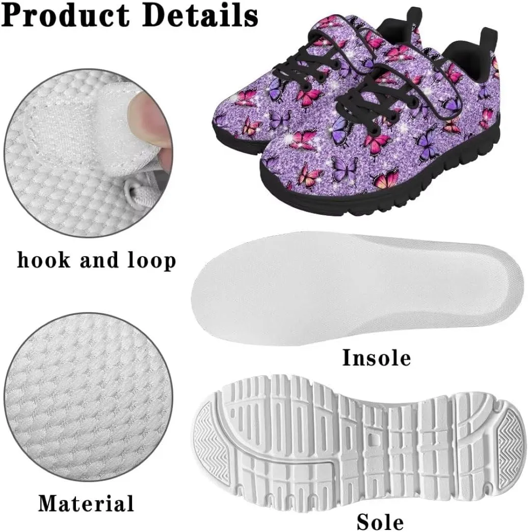 Kids Children Hook & Loop Closure Sneakers with One Strap Unisex Child Non Slip Lightweight Shoes