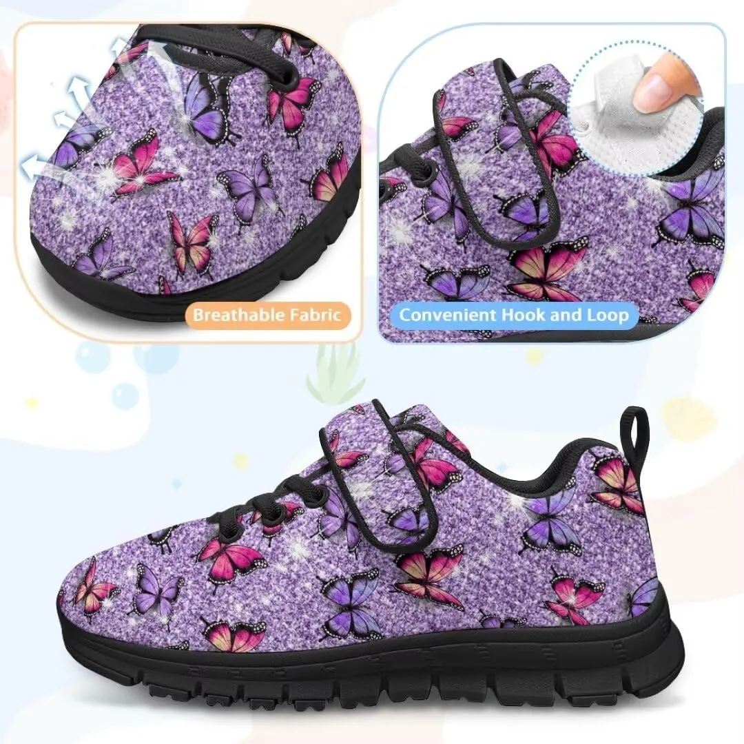 Kids Children Hook & Loop Closure Sneakers with One Strap Unisex Child Non Slip Lightweight Shoes