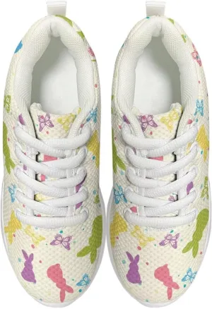 Kids Sneakers Running Shoes Boys Girls Primary School Students Sport Shoes Lace-Up Shoes Non-Slip Walking Tennis Sneaker for Children |Big Kids Black US 11-5