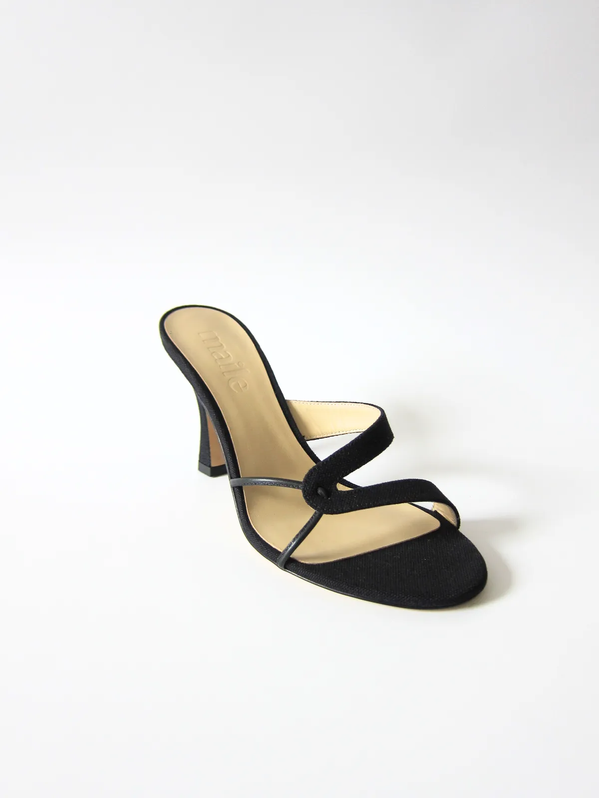 kitty black heeled sandal
