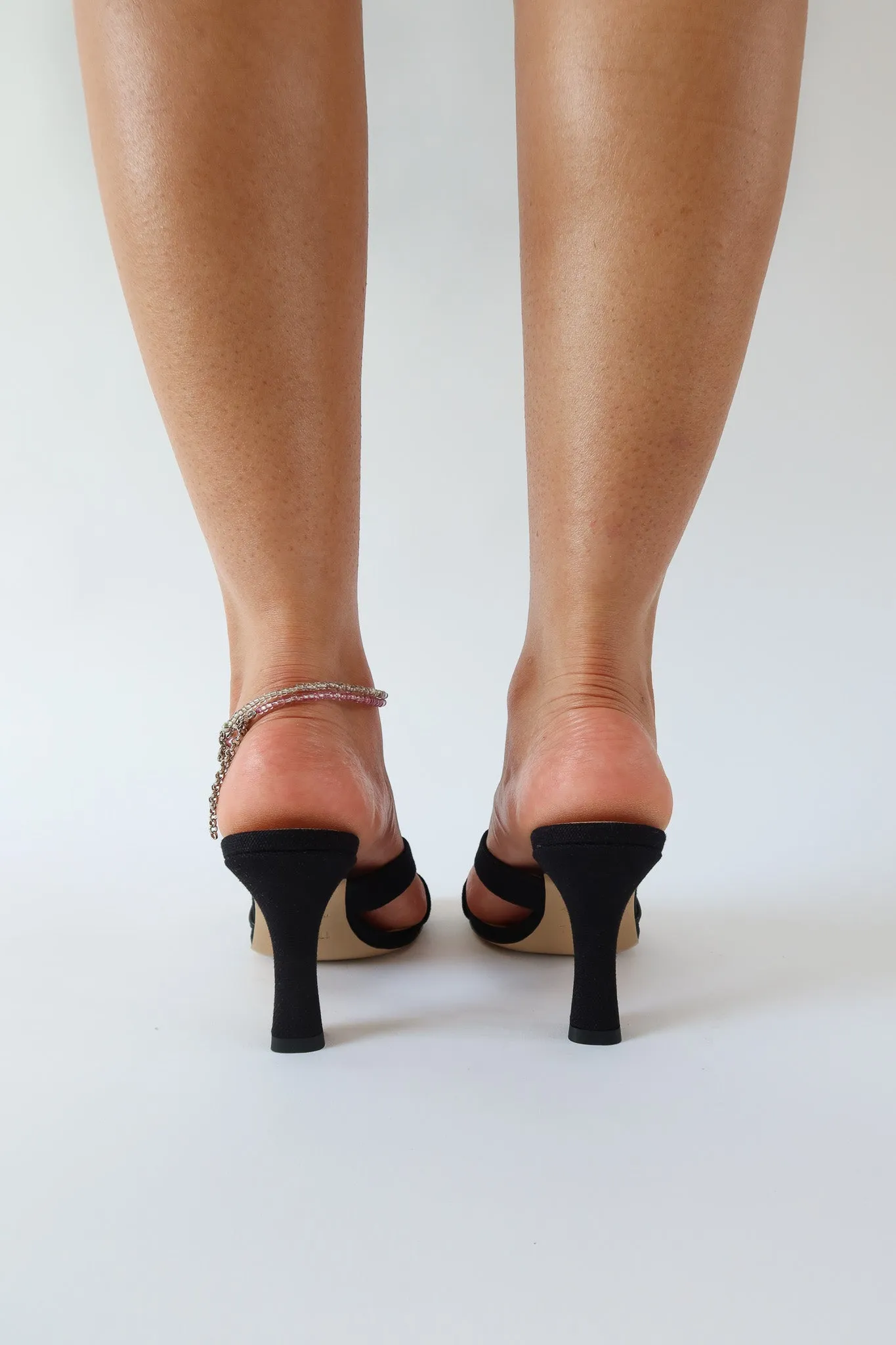 kitty black heeled sandal