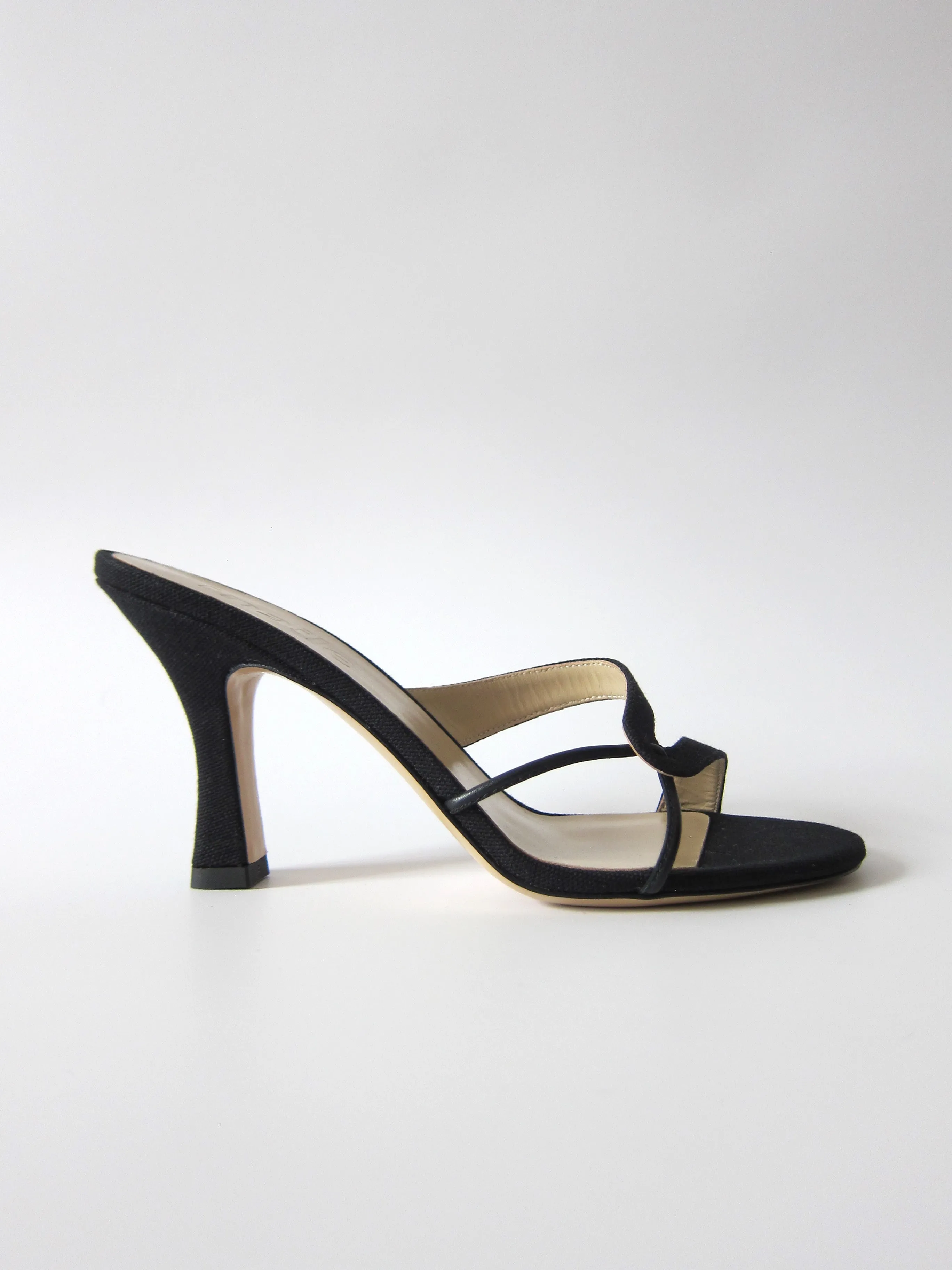 kitty black heeled sandal