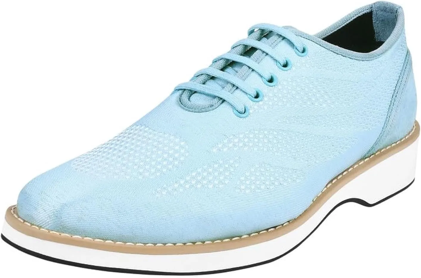 LIBERTYZENO Mens Plain & Animal Print Blue Genuine Leather Adults Lace Up Oxford Dress Shoes for Prom Graduation