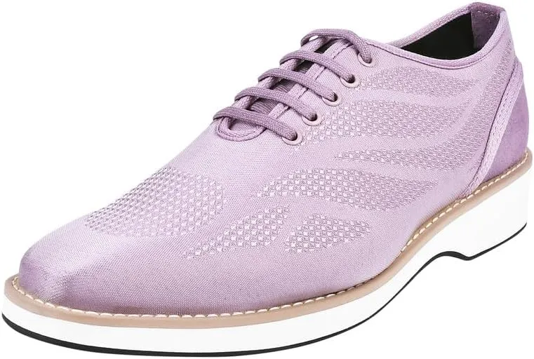 LIBERTYZENO Mens Plain & Animal Print Purple Genuine Leather Adults Slip On & Lace Up Oxford Dress Shoes/Prom Shoes for Prom Graduation