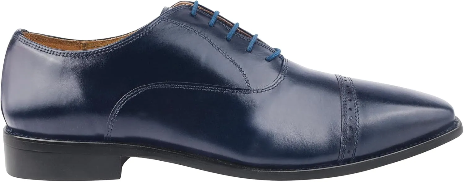 LIBERTYZENO Mens Tread Design Genuine Leather Lace Up Oxford Dress Shoes