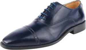 LIBERTYZENO Mens Tread Design Genuine Leather Lace Up Oxford Dress Shoes
