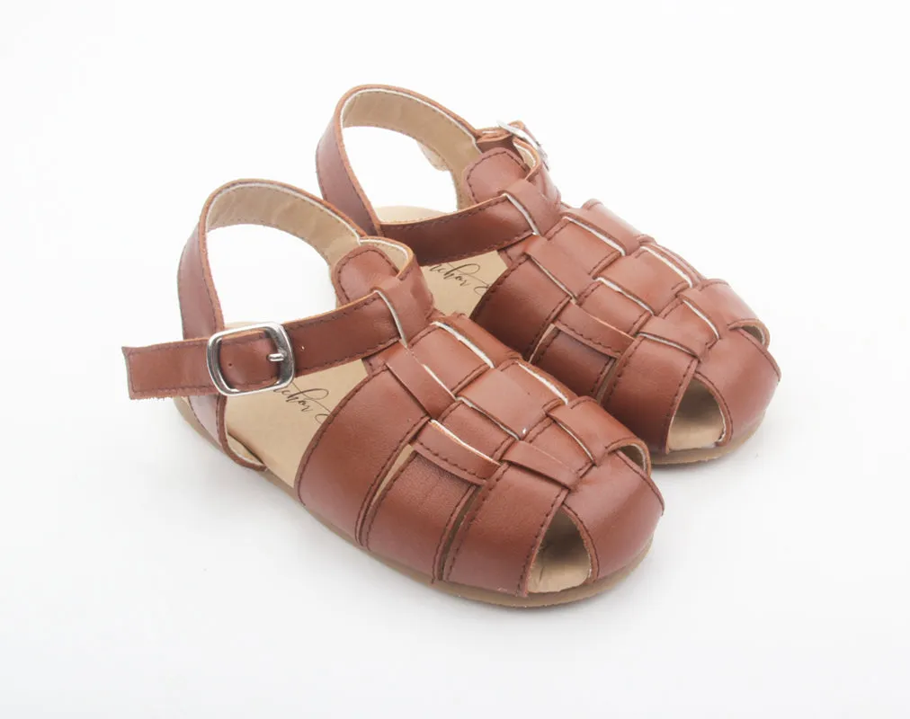 Lisbon Woven Sandal Chestnut