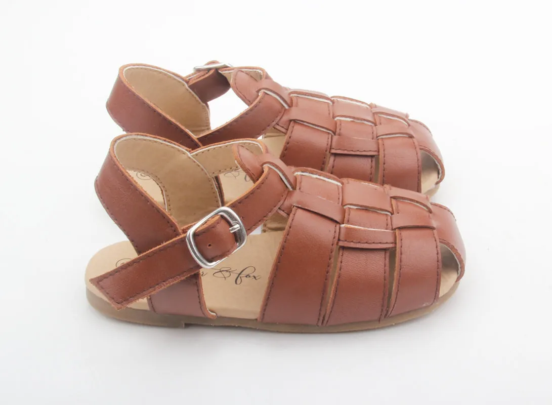 Lisbon Woven Sandal Chestnut