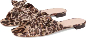 Loeffler Randall Women's Daphne Flat Sandal, Leopard 1, 6.5