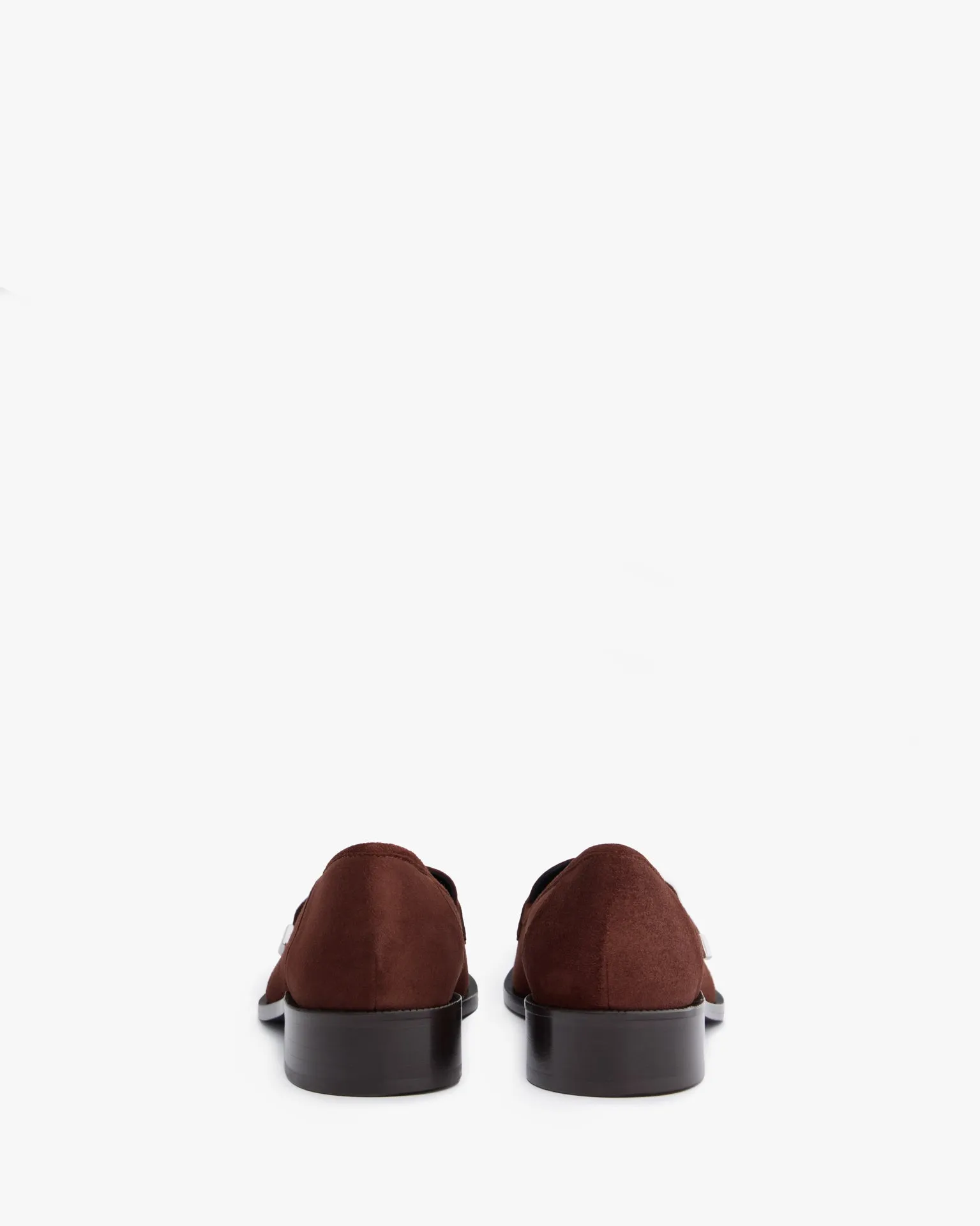 Logo Loafer in Brown Suede Leather