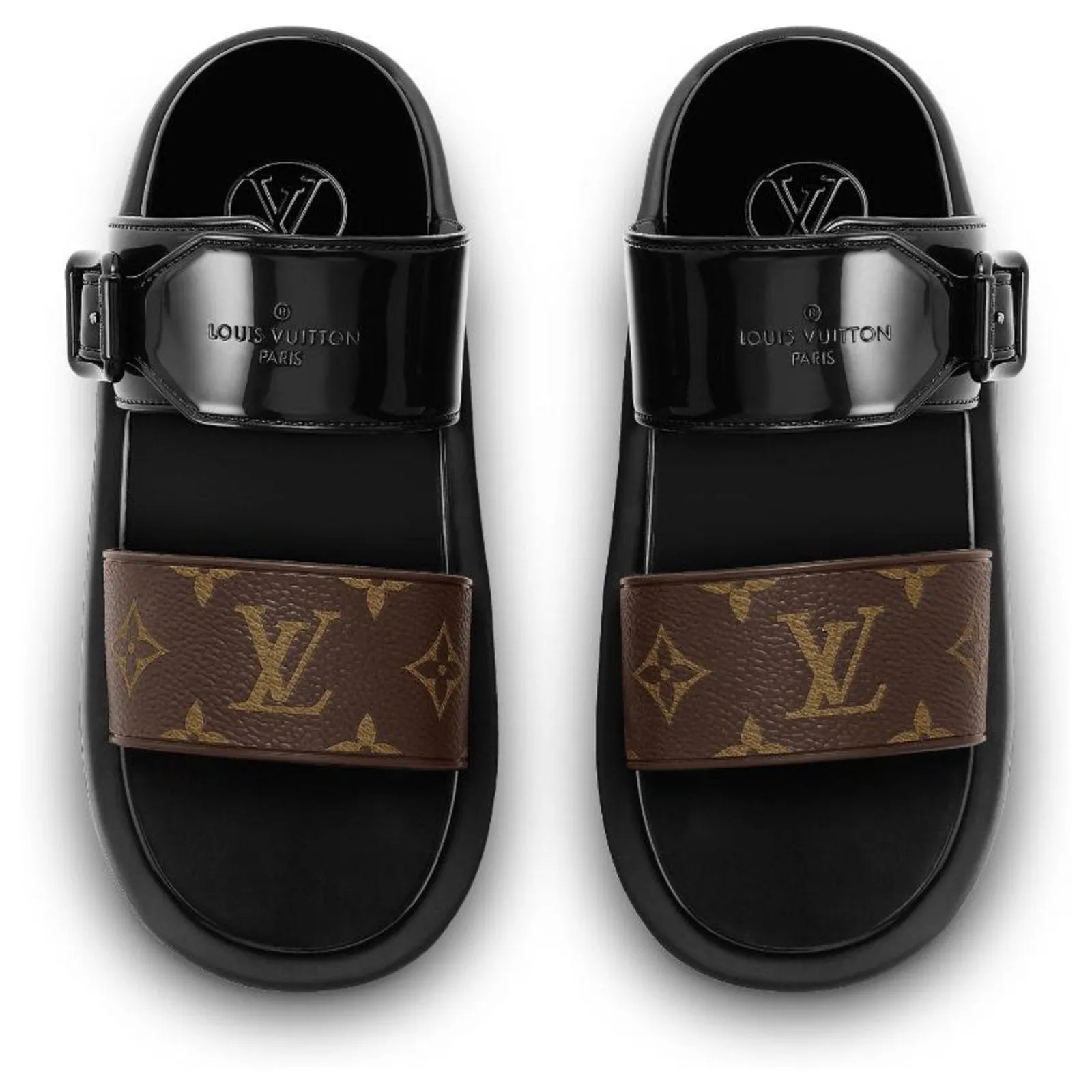 Louis Vuitton Monogram Sunbath Flat Mule Sandals