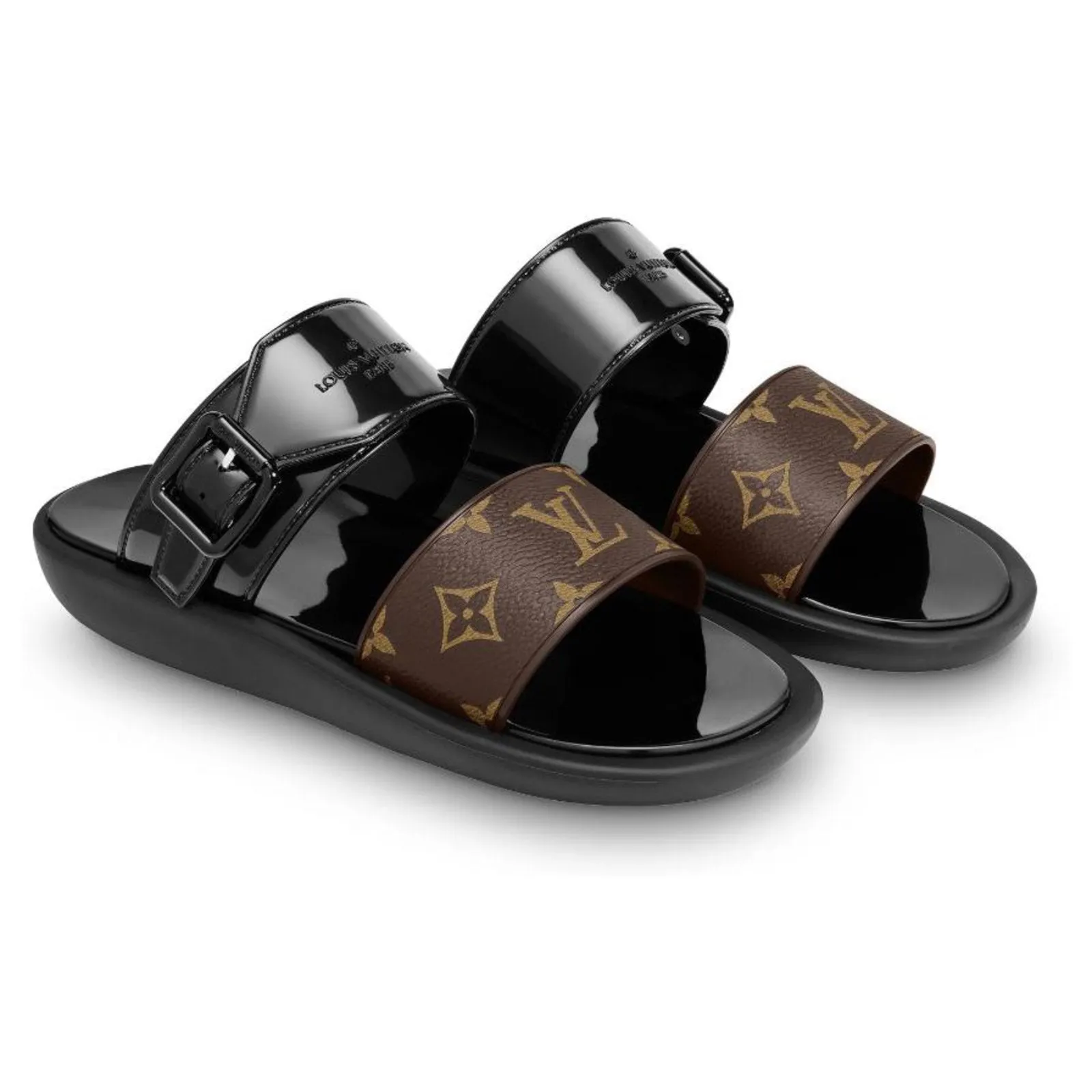 Louis Vuitton Monogram Sunbath Flat Mule Sandals