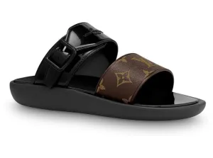 Louis Vuitton Monogram Sunbath Flat Mule Sandals