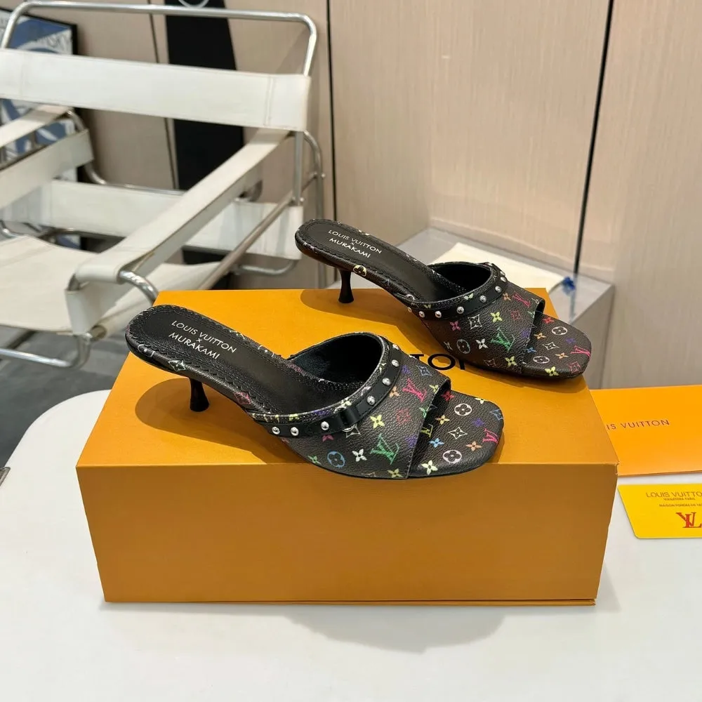 LV X TAKASHI MURAKAMI 6AM MULE BLACK 1AGWQQ