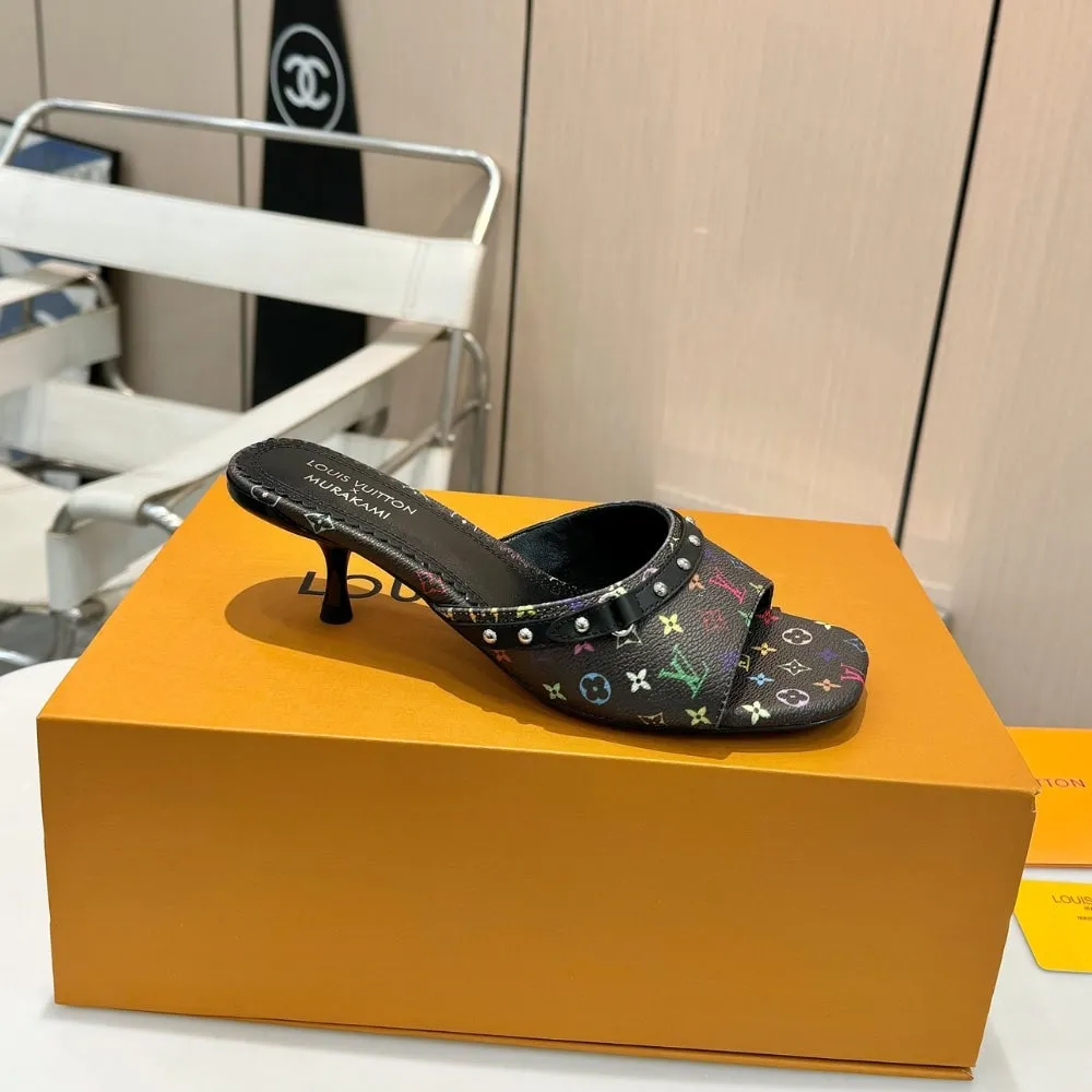 LV X TAKASHI MURAKAMI 6AM MULE BLACK 1AGWQQ