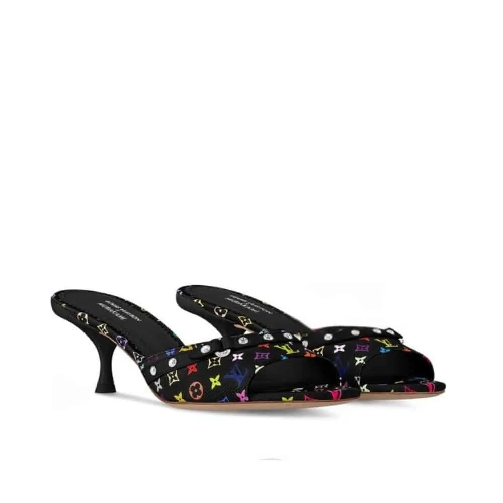 LV X TAKASHI MURAKAMI 6AM MULE BLACK 1AGWQQ