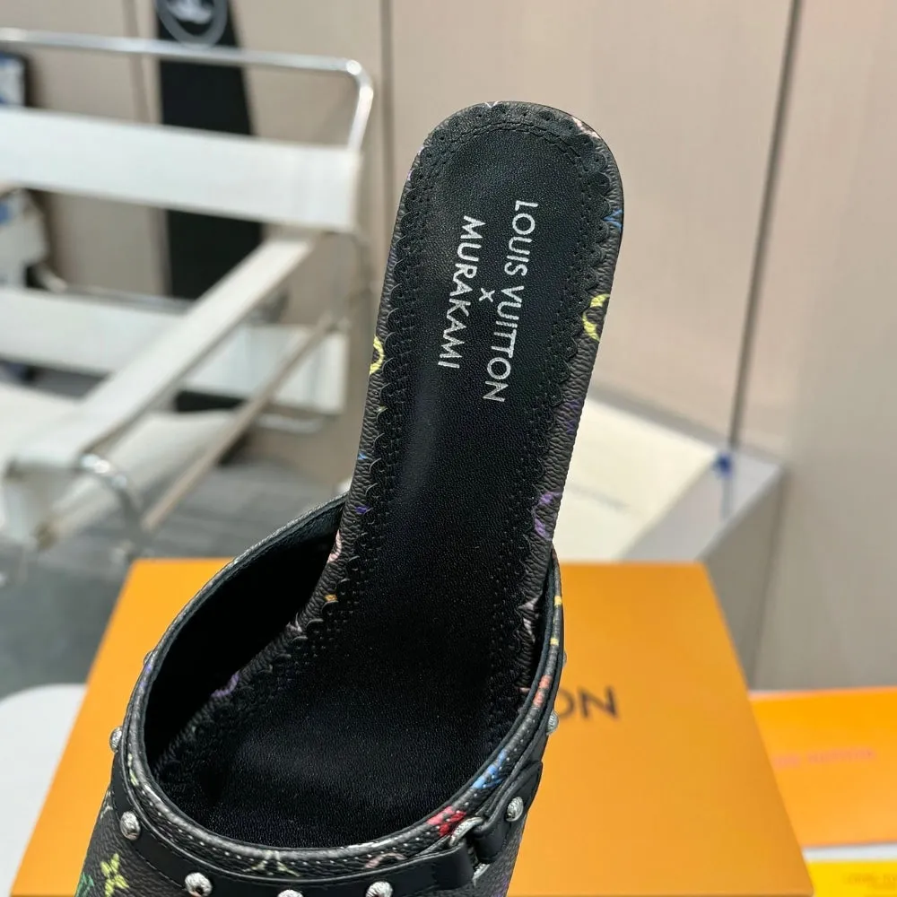 LV X TAKASHI MURAKAMI 6AM MULE BLACK 1AGWQQ