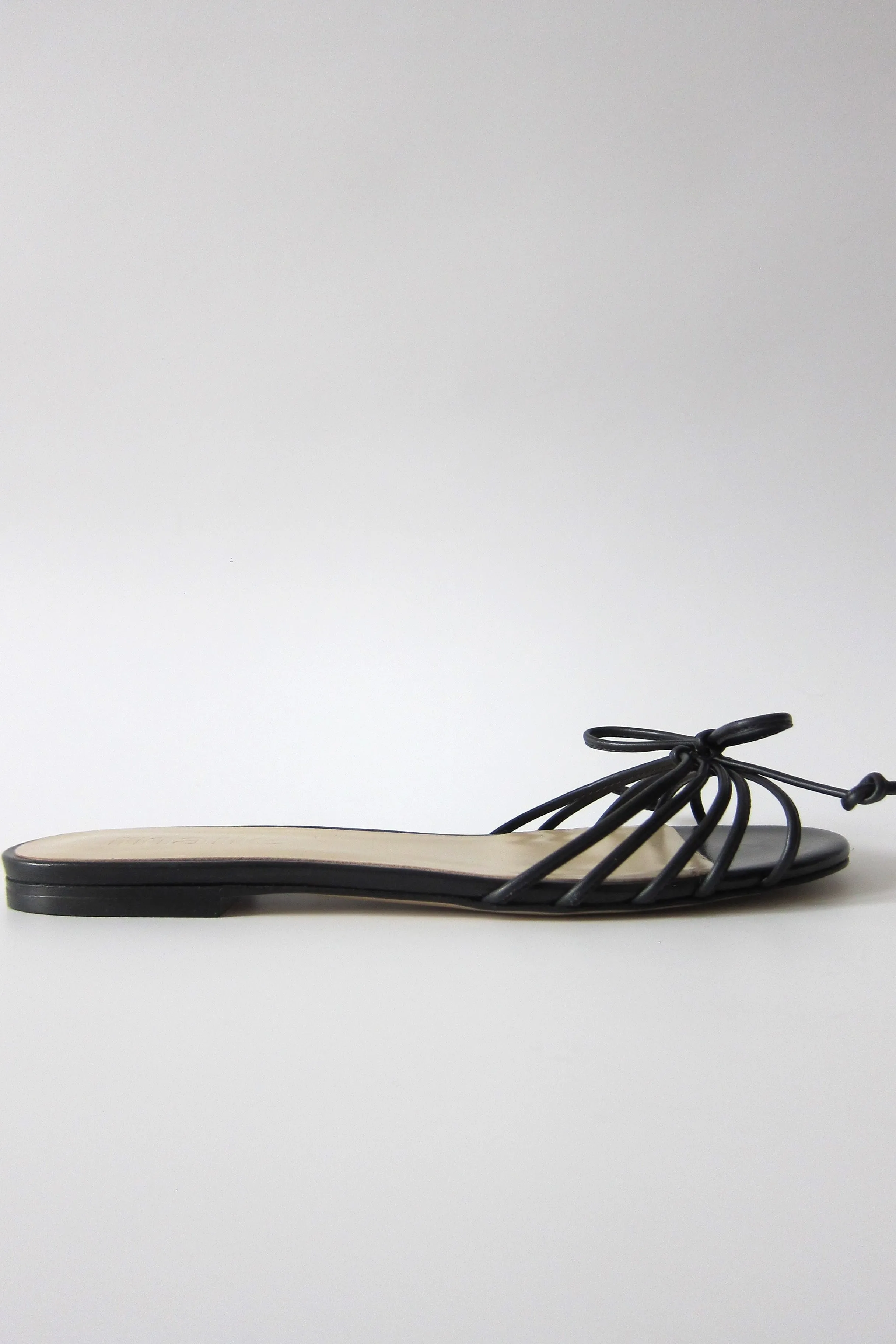 macky black flat sandal