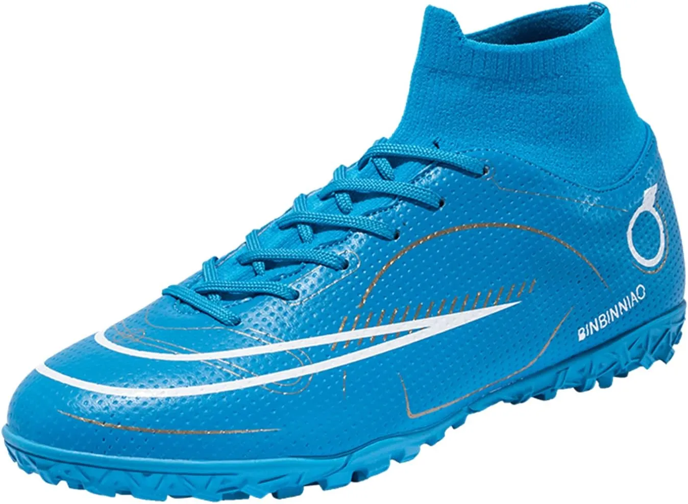 MDPCX Athletic Sports Football Shoes Men's Outdoor Football Shoes Track and Field Lawn World Team Running Sports Shoes Lightweight Breathable Non-Slip Shock-Absorbing Long Spikes Short Spikes