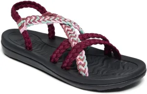 MEGNYA Women's Comfortable Walking Sandals with Arch Support, Athletic Hiking Sandals with Handmade Straps, Outdoor Soft Water Sandals for Beach Poolside Travel Camping