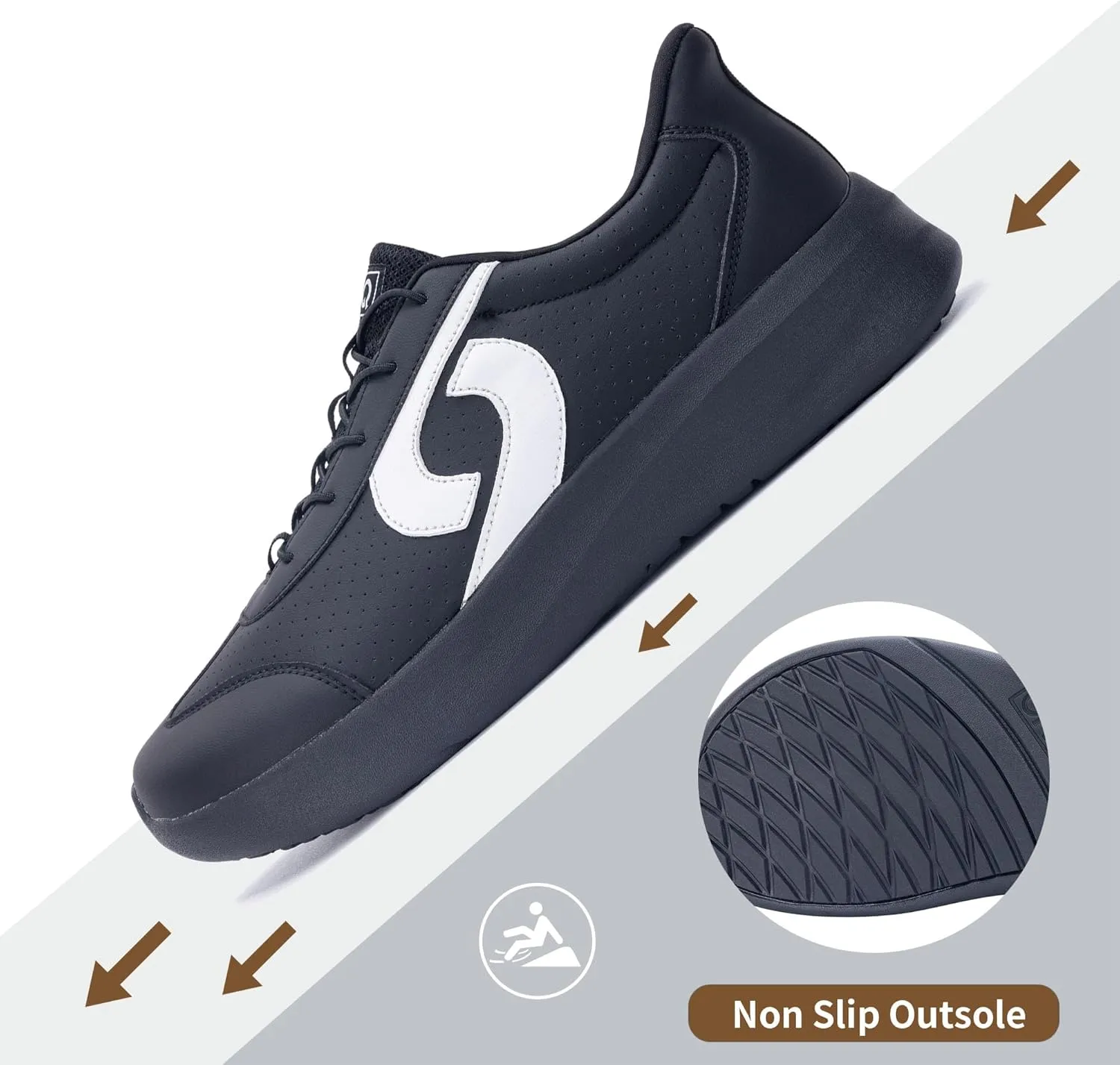 MEHOTO Mens Wide Toe Box Shoes Walking Arch Support Sneakers Comfortable Tennis Slip On Casual Shoes for Swelling Bunion Plantar Fasciitis US 7-12