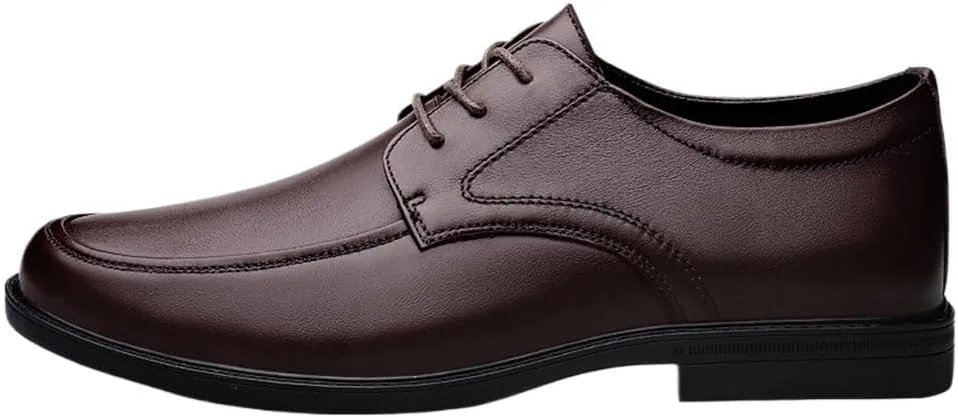 Men Dress Oxford Shoes Lace Up Casual Wingtip Synthetic Leather Business Tuxedo Wedding Non Slip Anti-Slip Formal